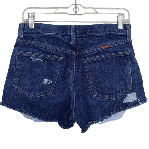Rustler Upcycled High Rise Distressed Denim Cut-Off Shorts - Waist Size 30 - Picture 3 of 10